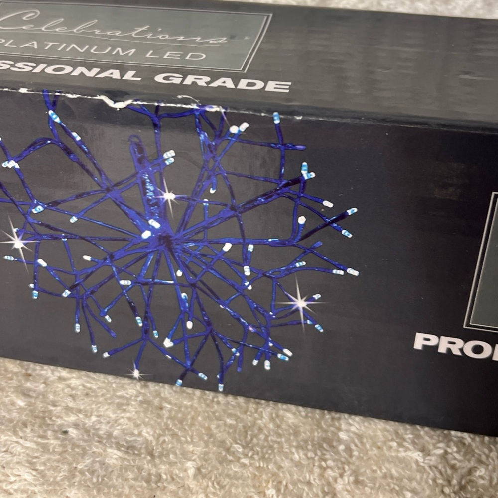 Celebrations Platinum LED Blue Twinkle Sphere 16” Indoor/Outdoor Decoration